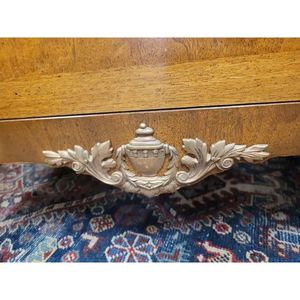 Elegant French Style Solid Mahogany <b>Bedside</b> Tables 2 Drawers | Handcrafted Assembled Customizable Bedroom Nightstands | Premium - Product Image 6