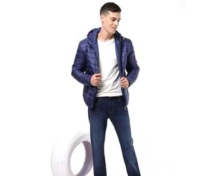 High Quality Custom OEM Coated Front Printed Hooded Puffer Jacket Men Customized Casual Winter <b>Waterproof</b> Windproof Breathable - Product Image 4