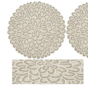 2023 vendeur chaud papillon sur fleur Design Table à manger tapis de luxe perlé caboteur Table napperons perles sous-verre rond - Product Image 6