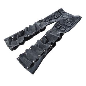 Jeans Cargo Holgados de Mezclilla Ajustados con Múltiples Bolsillos Estilo Urbano Desgastado para Hombre, Venta al Por Mayor Personalizada - Product Image 2