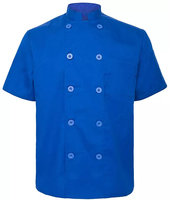 Uniforme de Chef cuisinier de Restaurant pour femmes et hommes, chemise de Chef bleu Royal à Double boutonnage, logo personnalisé fabriqué en inde