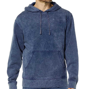 2025 hommes sweat à capuche personnalisé sweat uni surdimensionné sweats à capuche vierges en vrac coton pull Vintage pierre lavé à l'acide à capuche - Product Image 1