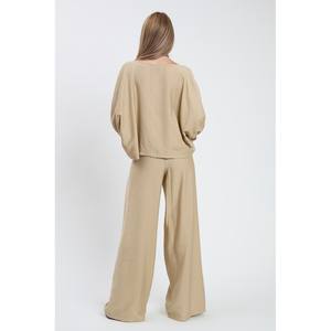 Made in Italy Primavera Verano Pantalón regular de viscosa para mujer Diferentes colores disponibles - Product Image 6