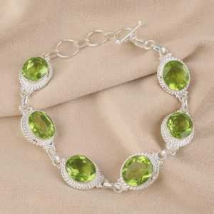 Peridot Tennis Bracelet 925 Sterling Silver Luxury Charm GIA Certified 18K Gold Plated August Birthstone Jewelry Everyday - Product Image 5