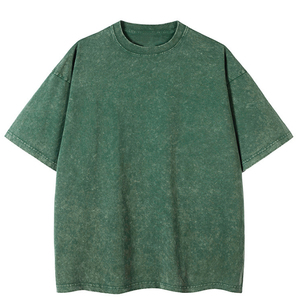 Camiseta lavada con ácido de algodón 100% para hombre, camiseta de gran tamaño con hombros caídos y peso pesado 200 GSM Stone Wash - Product Image 3