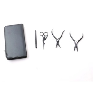 Juego de Pinzas para Extensiones de Cabello, Pinzas para Aplicación de Micro Anillos, Pinzas para Cerrar y Abrir Microperlas, Herramienta para Hacer Lazos de Cabello, Tijeras de Costura - Product Image 6