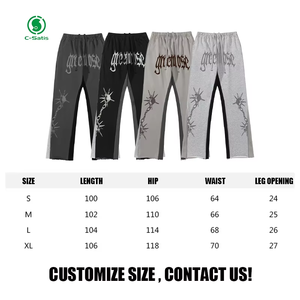 Pantalones Deportivos de Algodón Grueso OEM, Pantalones Deportivos Holgados con Pintura Personalizada para Hombre - Product Image 4