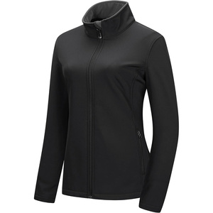 Chaqueta cortavientos Softshell ligera personalizable para mujer, impermeable a prueba de viento con tiras reflectantes, descuentos por pedidos a granel - Product Image 1