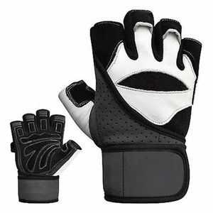 Nouveauté Gants de sport légers en polyester demi-doigt pour l'entraînement fitness, haltérophilie, fermeture à lacets pour hommes et femmes - Product Image 2
