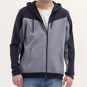 Sweat à capuche unisexe épais 100% en molleton de coton à fermeture éclair grande taille, solide, avec impression de logo personnalisé, doublure hivernale tricotée - Product Image 1