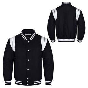 Manteau de baseball à logo personnalisé décontracté Letterman veste universitaire en polyester avec écusson pour hommes pour homme - Product Image 4