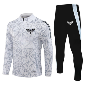 Ensembles de survêtements d'entraînement respirants à manches longues pour hommes de football en gros 100% polyester - Product Image 4