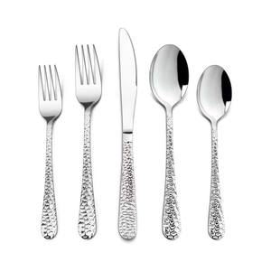 Juego de cubiertos chapados en oro de 5 piezas elegantes y elegantes de acero inoxidable pulido en estilo americano moderno Apto para lavavajillas - Product Image 2