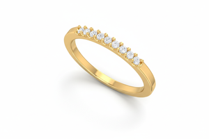 14K Gold & Diamond Boundless Brilliance <b>Band</b> <b>Ring</b> For Women's | 0.10 CTTW Brilliant Cut Diamond - Product Image 3