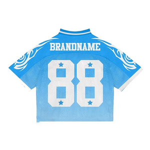 Camiseta de fútbol americano personalizada de diseño de alta calidad 100% camiseta de fútbol americano de poliéster con logotipos bordados personalizados - Product Image 2