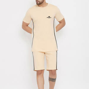 Latest Fashion Wear Breathable Cotton Made <b>T</b>-<b>Shirt</b> & <b>Shorts</b> <b>Set</b> For Men Solid Color Wholesale Men <b>T</b>-<b>Shirt</b> & <b>Shorts</b> <b>Set</b> - Product Image 1