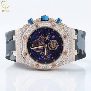 Luxury Bling Bling Lab-Grown Diamond Auto Date High Quality 40mm Dial Buckle Charm Eta Movement <b>Wrist</b> <b>Watch</b> With Certificate - Product Image 6