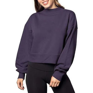 Sudaderas de gran tamaño para mujer, jersey de cuello simulado, sudaderas de manga larga, Tops, trajes de moda de otoño, ropa - Product Image 6