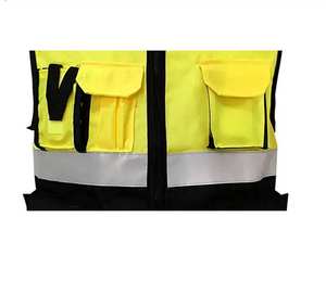 Gilet de sécurité de chantier personnalisé avec logo, vêtements réfléchissants, réflecteur de sécurité, gilet haute visibilité avec poche - Product Image 4