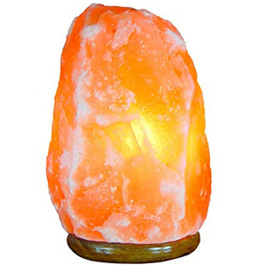 Natural himalayan pink salt lamp made from solid rock crystal providing relaxation detoxifying properties and calming glow - Product Image 2