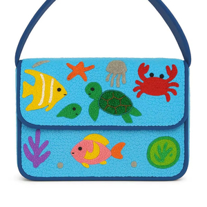 Sac à perles multicolores avec poignée, sac à main, sac à main décontracté, artisanat indien, fait à la main, sac baguette, - Product Image 1