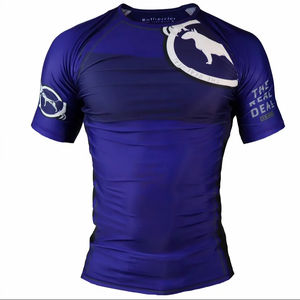 2024 Men <b>Women</b> Mma <b>Rash</b> <b>Guard</b> Custom logo No Gi Grappling Jiu Jitsu Bjj Rashguard - Product Image 1