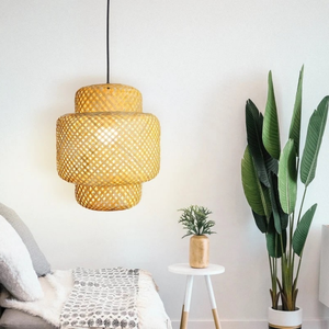 Abat-jour en rotin tressé écologique à prix d'usine, fait main, style asiatique, décoration intérieure, couvre-lampe, personnalisable, ODM, Vietnam - Product Image 5