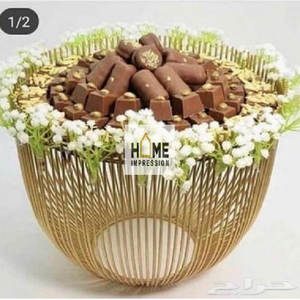 Bols à chocolat de luxe en aluminium décoratifs en grillage d'or poli caractéristique jetable à bas prix - Product Image 6