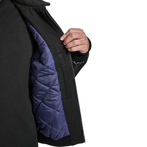 Vente en gros de vestes universitaires en laine Letterman 100% pour hommes, veste vintage d'hiver à fermeture éclair, vêtements pour hommes, couleur noire - Product Image 5