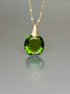 Collar con colgante de Esmeralda colombiana, colgante Art Deco de piedra verde, joyería de esmeralda de plata 925, collar con colgante de piedras preciosas de todos los colores - Product Image 3