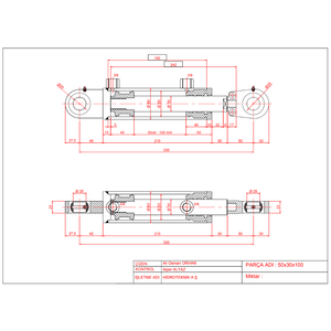 กระบอกไฮดรอลิกสำหรับรถบรรทุกขยะขนาดกะทัดรัดพร้อมปั๊ม ขนาด 60x30x100 - Product Image 1