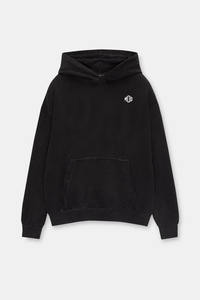 OEM Sweat à capuche vintage avec ourlet vieilli personnalisé lavé à l'acide sweat à capuche thermique épais 400-600GSM épaules tombantes Logo personnalisé lavé sweats à capuche - Product Image 4