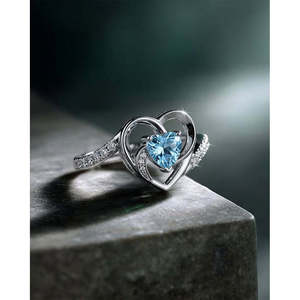 Anillos de Plata de Ley 925 de Primera Calidad para Mujer, Chapados en Rodio, con Incrustaciones de Topacio y Circonio, Diseño para Parejas, Estilo Moderno, Anillo para Hombre - Product Image 2