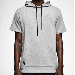 Sudadera con capucha de manga corta de algodón 100% para hombre de alta calidad, jersey con logotipo personalizado, ropa de calle, ropa de moda, patrón de estampado de invierno - Product Image 5