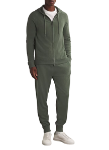Pull à capuche en tricot à fermeture éclair pour hommes, veste chaude décontractée à manches longues avec cordon de serrage, vêtements d'extérieur d'hiver doux - Product Image 2