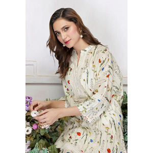 Vestido informal Salwar Kameez con botones únicos para mujer, ligero, cómodo, de alta calidad, estampado personalizado, indio pakistaní - Product Image 4