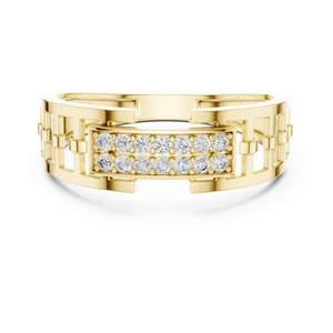 Anillo de Boda de Oro Rosa de 14K con Diamante Cultivado en Laboratorio, Redondo, para Mujer, 0.17 Ct, Certificado IGI, Estilo Vintage |   Diamante Cultivado Nuevo - Product Image 3