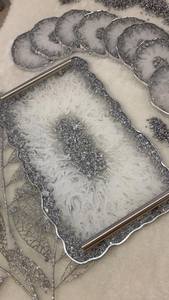 ถาดเสิร์ฟอีพ็อกซี่เรซินทำด้วยมือสิ่งจำเป็นสำหรับห้องครัวประเภทหนึ่งสำหรับบ้านร้านอาหารโรงแรมตกแต่งให้บริการ - Product Image 3