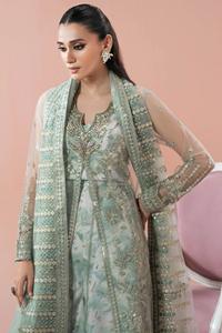 Vêtements d'hiver shalwar kameez pour femmes, costumes en organza de créateur pour femmes, vêtements brodés en organza pour l'hiver. - Product Image 4