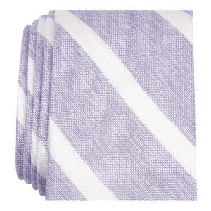 Corbata Morada Delgada con Rayas Lovett para Hombre, Talla Regular, Accesorio Elegante para Traje de Negocios - Product Image 2