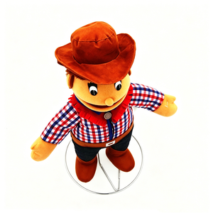 Marioneta de mano de vaquero, marioneta de peluche de vaquero del oeste, marioneta de ventrilogía de cuerpo completo, marioneta para juegos de rol infantiles, personaje de vaquero de peluche - Product Image 3