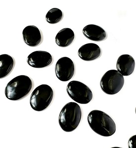 Piedra de pulgar de obsidiana negra Natural de alta calidad, piedra tallada de Reiki, piedra de preocupación, piedra preciosa de ágata semipreciosa para masaje metafísico - Product Image 6