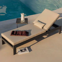 Chaise longue réglable pour hôtel, mobilier de patio, lit de jour pour la cour, chaise longue de plage de luxe, chaise longue d'extérieur, lit de soleil au bord de la piscine