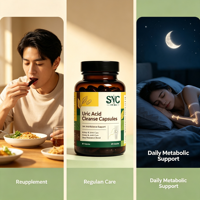 Capsules Nettoyantes Naturelles d'Acide Urique OEM pour le Soulagement des Articulations et le Soutien Immunitaire des Adultes, Protection du Sommeil, 90 gélules, Personnalisation de Marque Privée