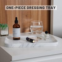 Plateau de rangement simple classique en céramique effet marbre, portable, multifonction, compatible lave-vaisselle, pour bijoux, vaisselle, bureau, cuisine, salle de bain