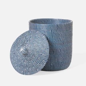 Panier en paille durable, tissage à la main, paniers en herbe marine, bacs, bac en herbe marine, décoration de la pièce, organisateur - Product Image 4