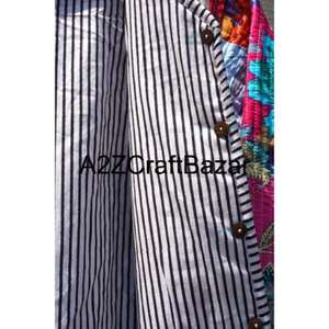 Chaqueta 100% Algodón Puro para Mujer, Reversible, Acolchada, con Estampado Floral para Otoño e Invierno, para Bodas y Fiestas - Product Image 4