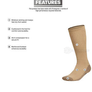 Calcetines de Fútbol hasta la Rodilla, de Felpa, 100% Algodón, Ecológicos, de Secado Rápido, Transpirables, Personalizados, de Primera Calidad, Precio de Fábrica, Servicio OEM - Product Image 6