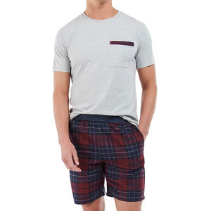 Ensemble short deux pièces décontracté de haute qualité pour hommes Short tricoté respirant Chemise confortable à col solide style printemps pour l'été - Product Image 1