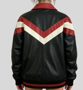 Chaqueta de Lona Cruda y Cuero Genuino de Primera Calidad para Mujer, Transpirable, con Cierre Frontal, para Uso Casual en Invierno - Product Image 2